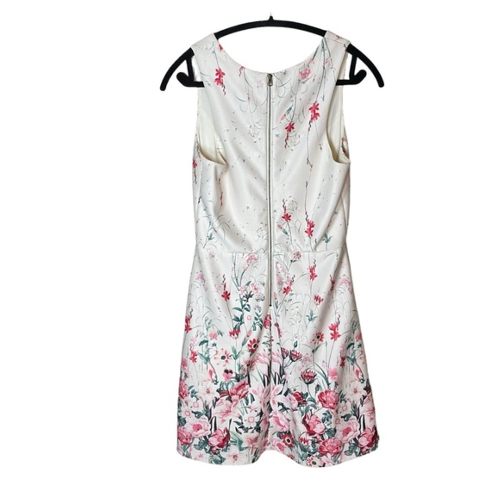 Kut From The Kloth Lana Fit & Flare Dress Size‎ 6 Womans Ivory Floral Sleeveless - Picture 2 of 7